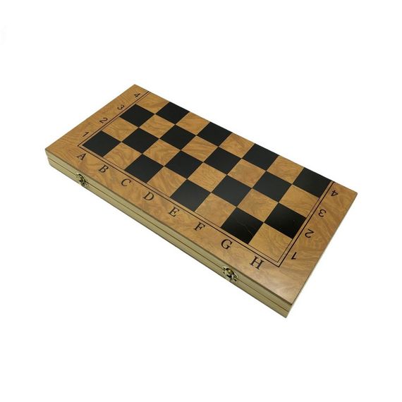 Набор настольных игр "Шахматы, нарды, шашки 3 в 1" Set 3 NE-LG-6 игровая платформа 30х30 см | Зображення 3