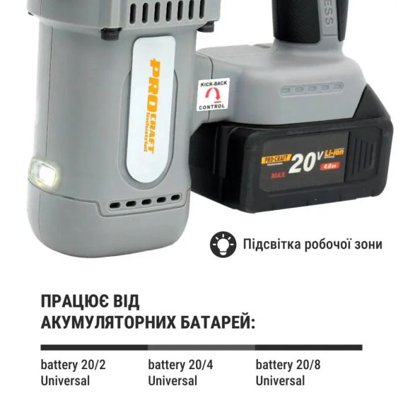 Акумуляторний перфоратор Procraft industrial HD20A (c 1 акб та зп) | Зображення 3