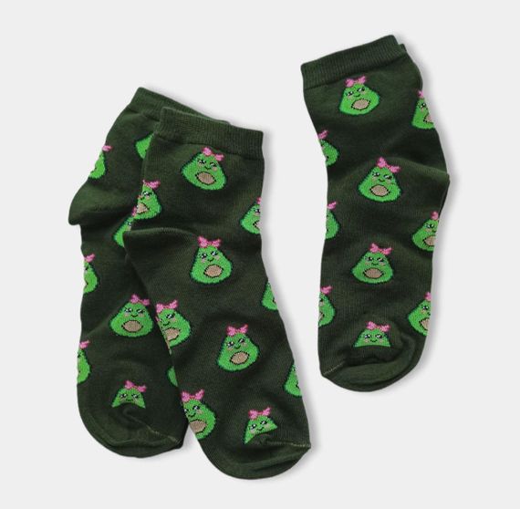 Шкарпетки для дівчинки з принтом авокадо Twinsocks | Зображення 1
