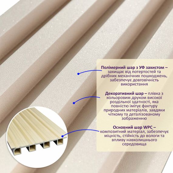 Декоративна стінова рейка 3000*160*23мм (D) SW-00001858 | Зображення 1