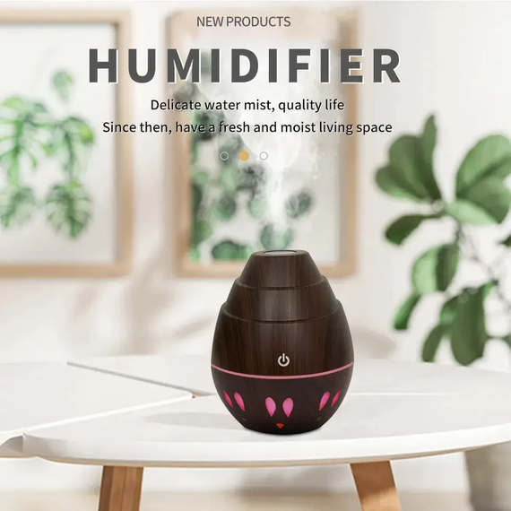 Зволожувач повітря аромадифузор із підсвіткою Humidifier RGB 7 кольорів світла, ультразвуковий 130 мл | Зображення 5