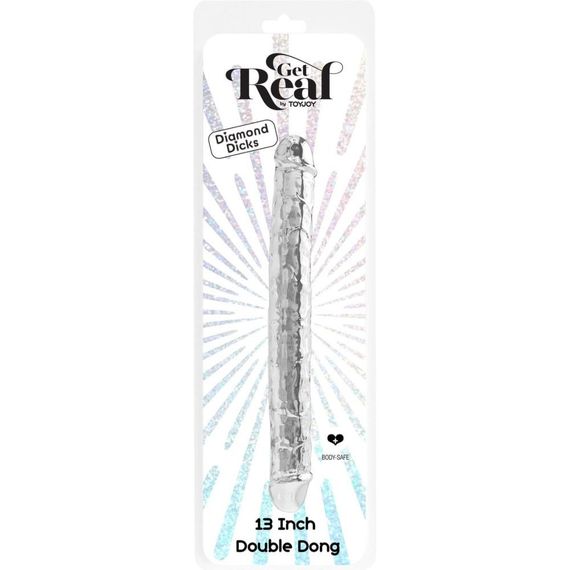 Двосторонній фалоімітатор з реалістичним рельєфом, Toy Joy Clear Double Dong, прозорий sexstyle | Зображення 3