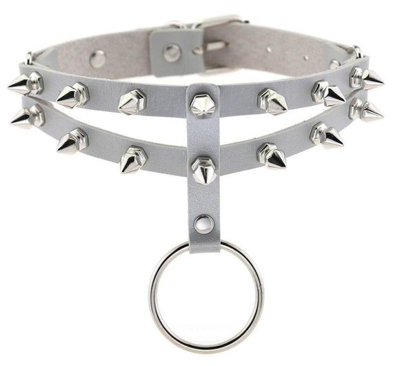 Чокер-нашийник SKN-AS22 GREY sexstyle