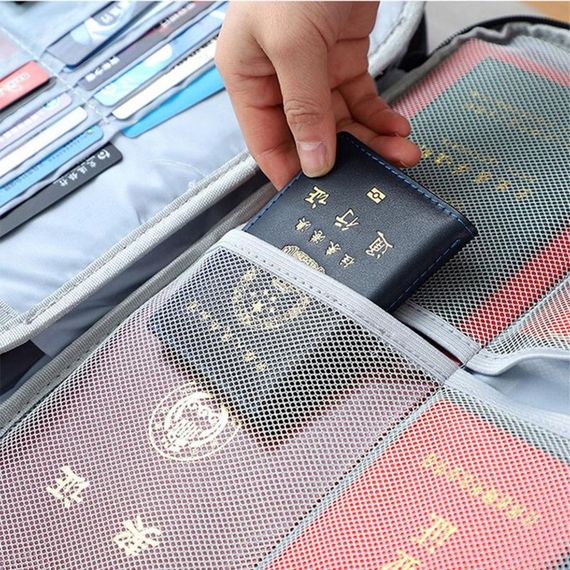 Дорожня сумка органайзер з кодовим замком (37х10,5х27см), Home Cleaning, Чорна / Сумка для зберігання документів | Зображення 3