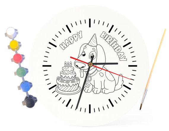 Дитячий набір для творчості годинник розмальовка На День народження 30 см (Г0160) | Зображення 3
