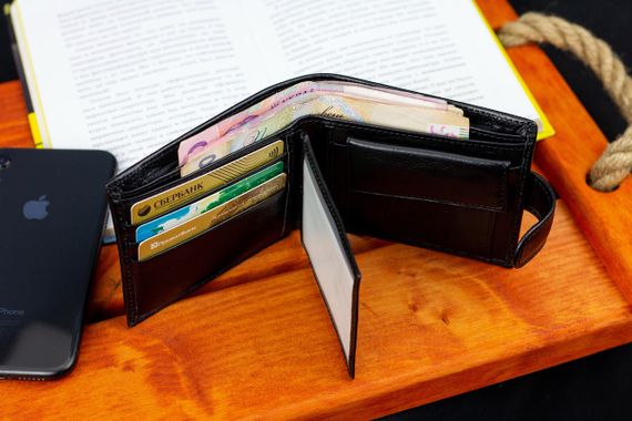 Черное классическое портмоне из натуральной кожи Marco Coverna MC-2003Н-1 | Зображення 8