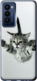 Чехол на Tecno Camon 18p CH7n Летящий котёнок "2322u-2525-17620"