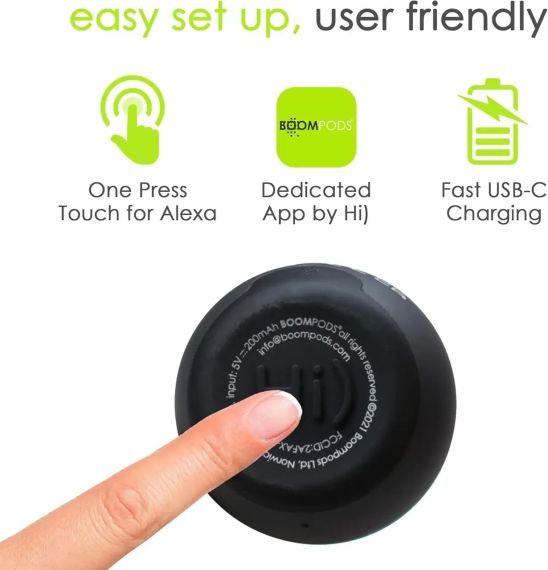 Bluetooth динамік Boompods Zero Talk з можливістю прямого під'єднання до Amazon Alexa, гучний зв'язок, удароп | Зображення 6