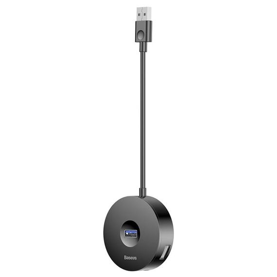 Перехідник HUB Baseus Round Box USB to USB 3.0 + 3USB 2.0 (CAHUB-F) Чорний | Зображення 3