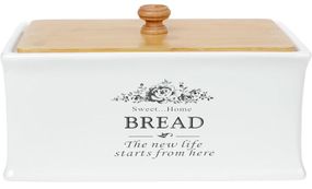 Хлібниця керамічна Sweet Home BREAD 32х18.5х18.5см з дерев'яною кришкою