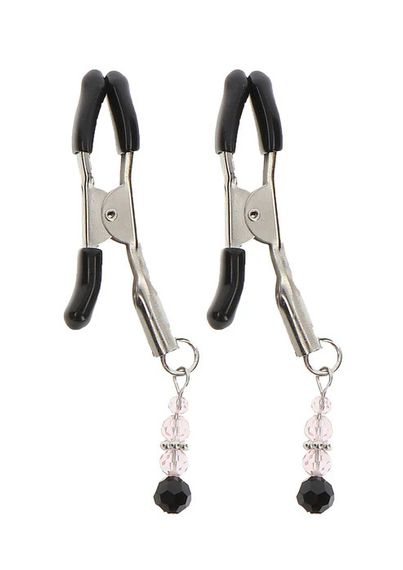 Затискачі-прищіпки на соски Taboom Clamps Beads, нерегульовані, з підвісками Sex Aura | Зображення 1