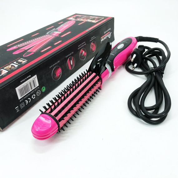 Плойка-праска 3в1 Geemy GM-2922, Сучасні щипці для завивки волосся, Прилад для завивки. Колір: рожевий | Зображення 2