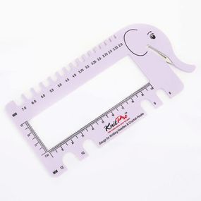 Шкала розмірів для спиць KnitPro з різаком, бузкова