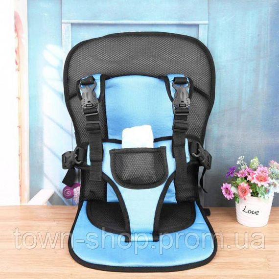 Детское бескаркасное автокресло Multi Function Car Cushion до 12 лет. Цвет: синий | Зображення 2