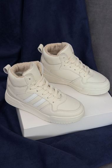 Кросівки жіночі зимові на хутрі, колір бежевий, 248RAD400 | Зображення 1