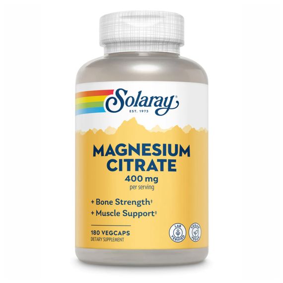 Solaray Magnesium Citrate 400 mg цитрат магния в капсулах №180