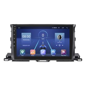 Штатная магнитола Lesko для Toyota Highlander III (U50) Рестайлинг 2016-2019 экран 10" 2/32Gb 4G Wi-Fi GPS Top