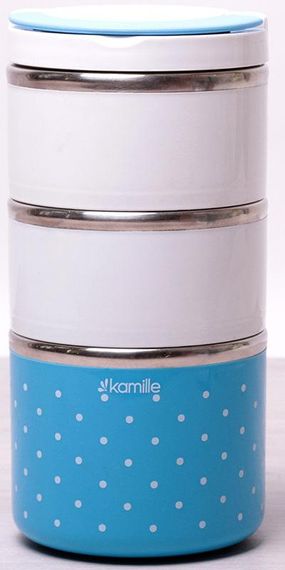 Ланч-бокс Kamille Priori 1480мл на 3 ємності Ø11х23.5см | Зображення 3
