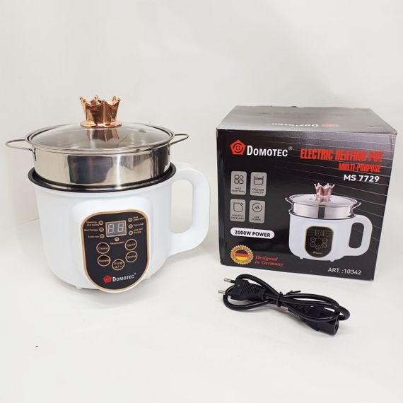 Електрична каструля-пароварка DOMOTEC MS-7729 1.8л 2000Вт VO-75 | Зображення 1