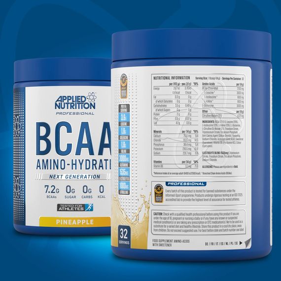 Комплекс амінокислот Applied Nutrition BCAA Amino-Hydrate (450g - 32 Servings) (Pineapple) | Зображення 1