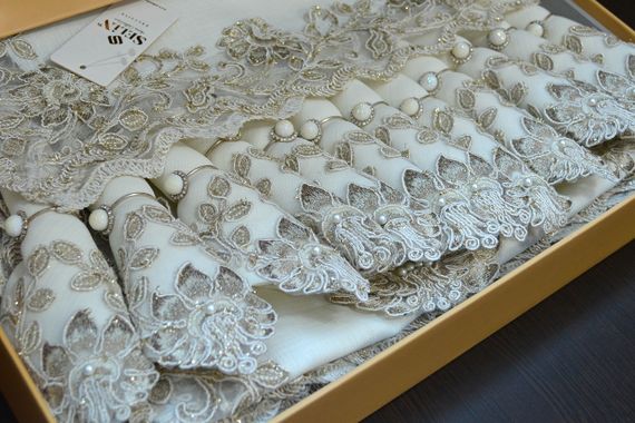 Лляна скатертина з ранером Selin Esra Set 160×220 см +12 серветок | Зображення 3