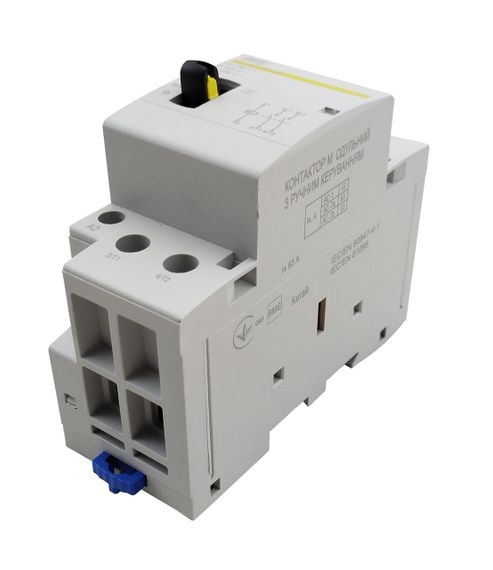 Контактор модульный РК-КМ-2-63-20 63А 230AC 2NO 2р 2мод. с ручным управлением Ny95504657 | Зображення 1