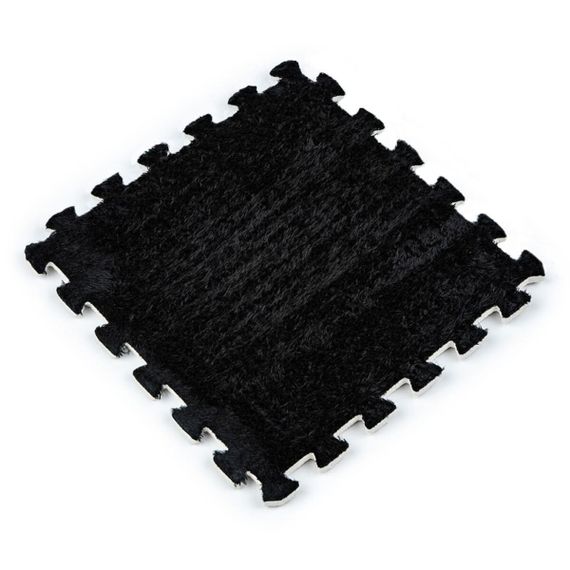Підлога-пазл плюшевий 30х30х1см Чорний (D) SW-00002078