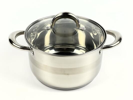 Кастрюля с крышкой Best Seller LB-1841C 20х11.5 см 3.4 л серебристая