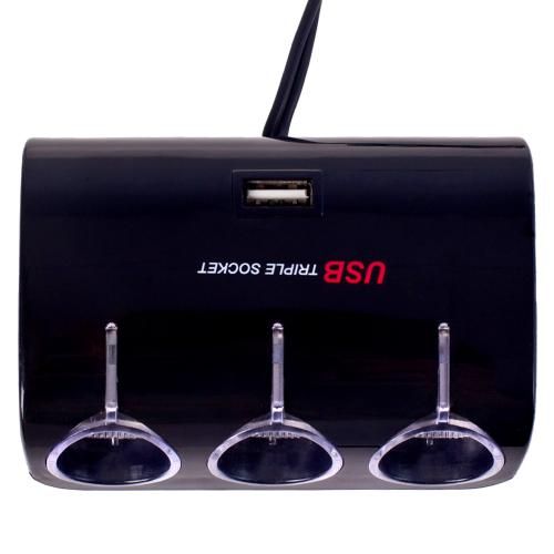 Подовжувач прикурювача VOIN 3 виходи + 1USB 1000mA 12/24V SC-3073 | Зображення 3