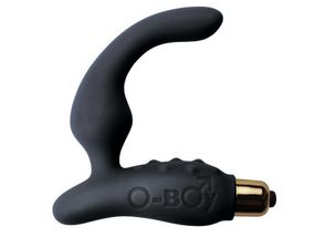 Вибромассажер простаты Rocks Off O-Boy Black для новичков, макс диаметр 30мм, массаж промежности sexstyle