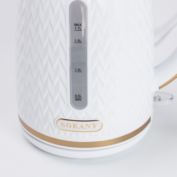 Чайник электрический Sokany SK-SH-1044 1.7 литра белый | Зображення 5