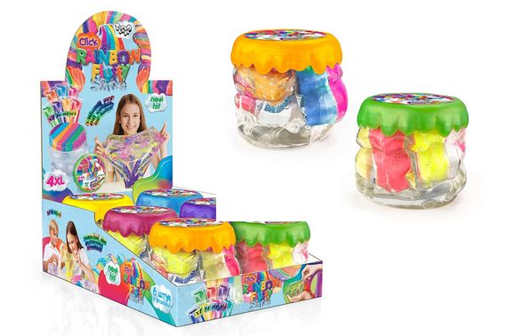 Слайм RFS-01-01U "Rainbow Fluffy Slime" 400 гр, в дисплеї 6 шт. DANKO