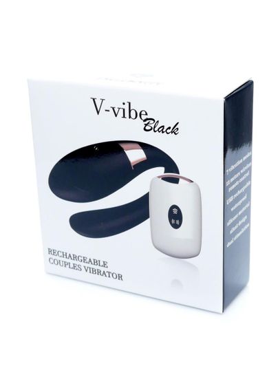 Вібратор для пар - V-Vibe Black, USB, 7 Function, Remote Control | Зображення 9