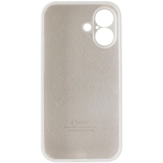 Чехол Silicone Case Full Camera Protective (AA) для Apple iPhone 16 (6.1") Белый / White | Зображення 4