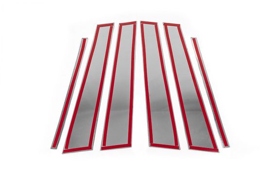 Накладки на дверные стойки из нержавеющей стали (6 шт) для Volkswagen Golf 5 2003-2009 гг | Зображення 2