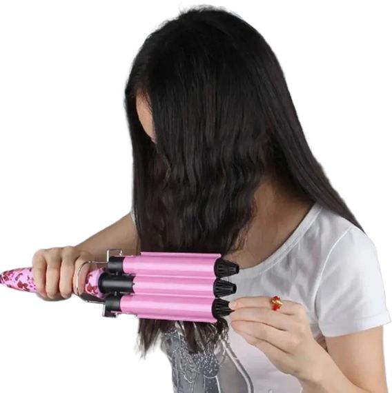 Потрійна плойка для волосся Geemy GM-1956 з професійним керамічним покриттям (123464700_421) | Зображення 9