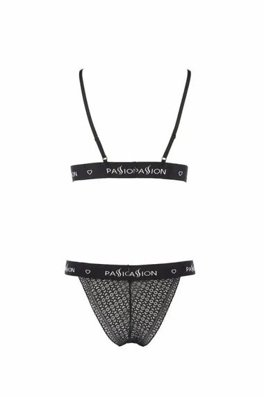Комплект білизни в сіточку GLAMISS SET black S/M - Passion | Зображення 3