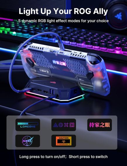 Прозрачная задняя панель JSAUX RGB для ASUS ROG Ally (2023), Clear Edition PC0110, аксессуары для корпуса сменный чехол | Зображення 2