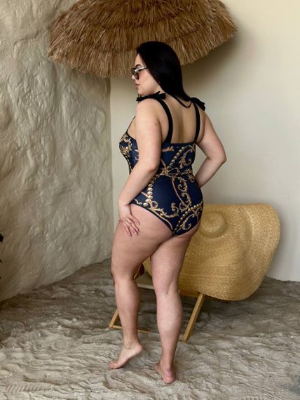 Суцільний купальник PLUS SIZE з парео | Зображення 1