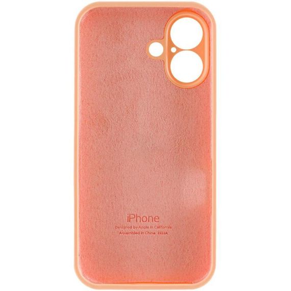 Чехол Silicone Case Full Camera Protective (AA) для Apple iPhone 16 (6.1") Оранжевый / Cantaloupe | Зображення 5