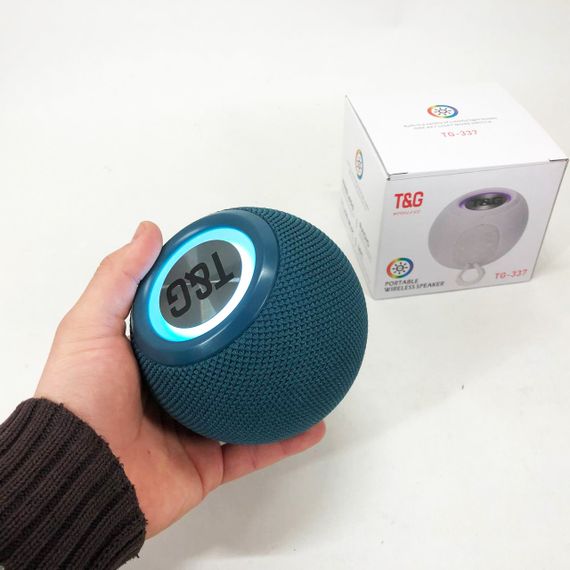 Бездротова потужна колонка TG337 з Bluetooth, RGB-підсвічуванням та радіо. Колір: синій | Зображення 1