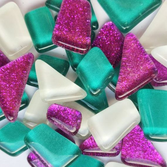 Дитячий набір для творчості "Мозаїчний мікс" MA5004 білий, бірюзовий, фіолетовий з глітером | Зображення 1