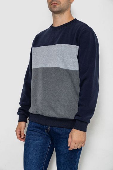 Батник чоловічий на флісі, колір синьо-сірий, 244R2349 | Зображення 2