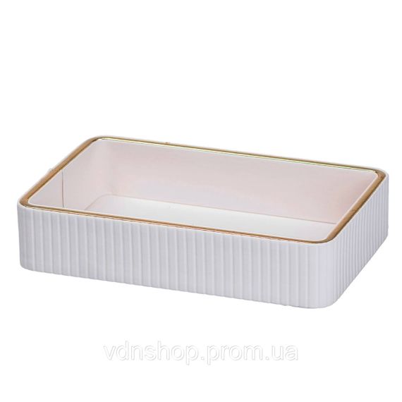 Салфетница на стол из эко-кожи 25 х 15.5 х 5 см Белый HP9900W | Зображення 1