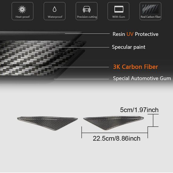 Накладки на передній бампер Flap V1 (Карбон) для Mercedes SLS C197 2010-2014 рр | Зображення 5