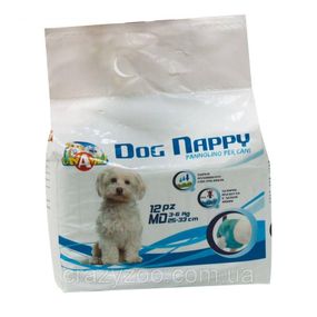 Підгузник для собак Croci Dog Nappy M вагою 3-6 кг обхват 32-44 см ЦІНА ЗА 1 ШТ C6020381