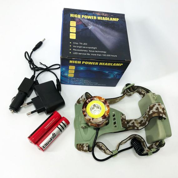 Світлодіодний ліхтар з кріпленням на голову, Ліхтар на лоб для промислових робіт, Головний ліхтарик HK-82 | Зображення 1