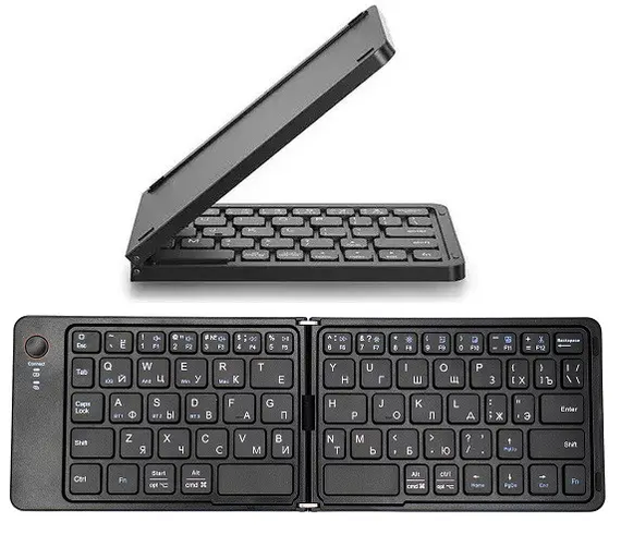 Компактна переносна клавіатура для OS, Android и Windows / Бездротова складана клавіатура BT HB 028 | Зображення 3