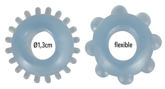 Ерекційні кільця Cock ring set 2 pcs. sexstyle | Зображення 4