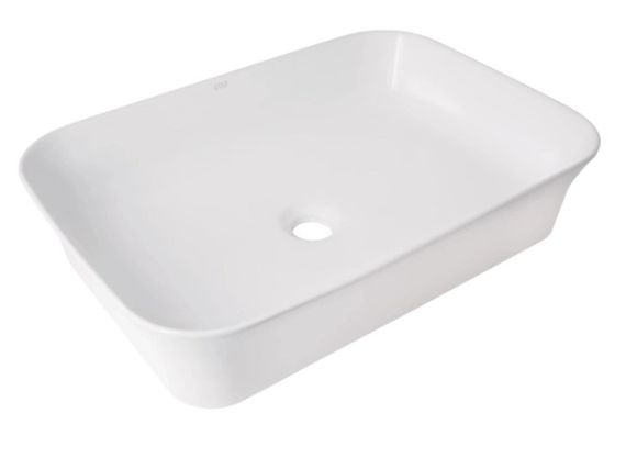 Раковина накладна Qtap Virgo N 560x380x130 White з донним клапаном QT18116308W48462